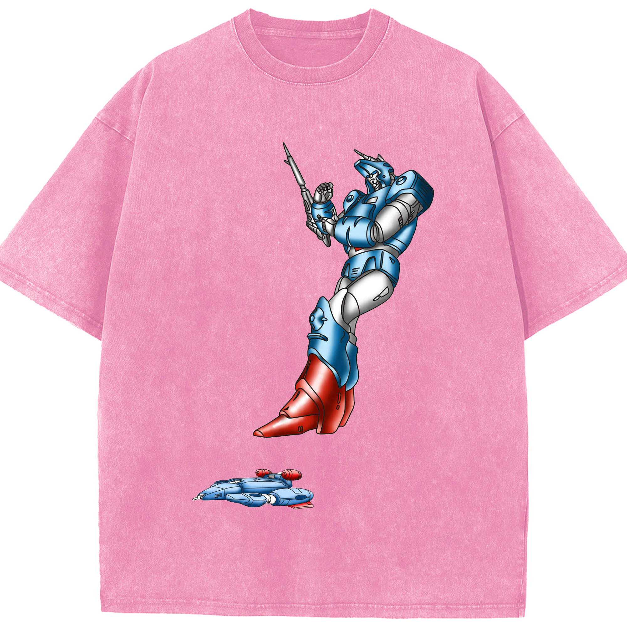 （画像用）  綿100% ヴィンテージ風 半袖Tシャツ（フロントプリント）